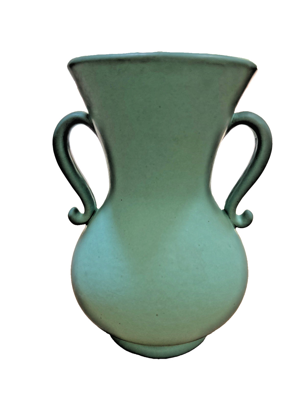 Keystone York PA Vintage Pfaltzgraff Matte GREEN Small 6" Vase #118 1930's FLAWS